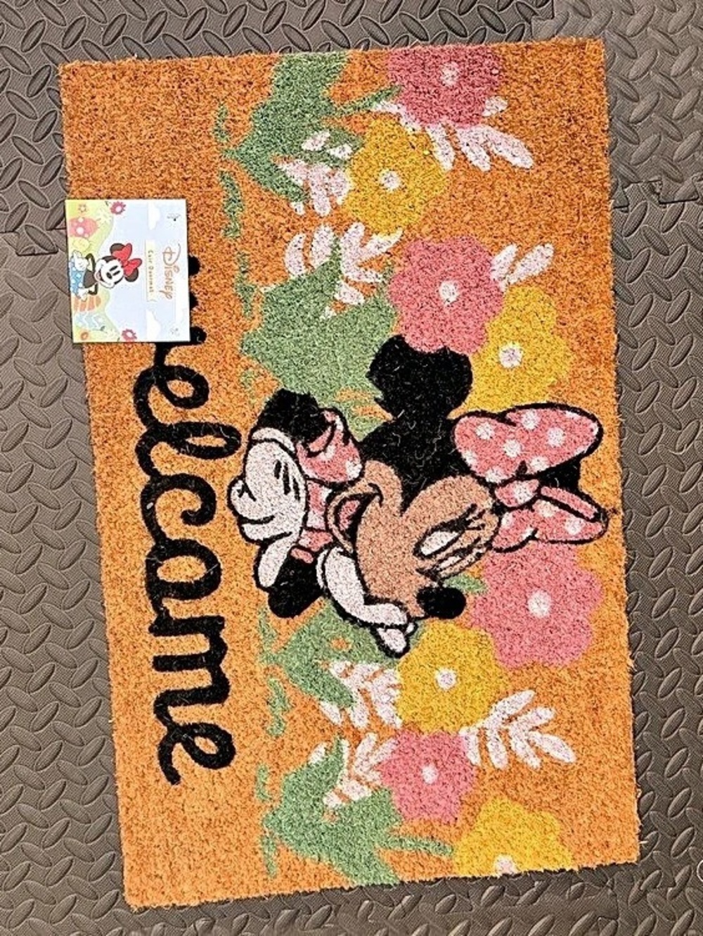 Disney Minnie Mouse Floral Welcome Coir Doormat